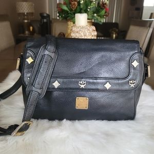 100% Authentic vintage MCM black crossbody bag